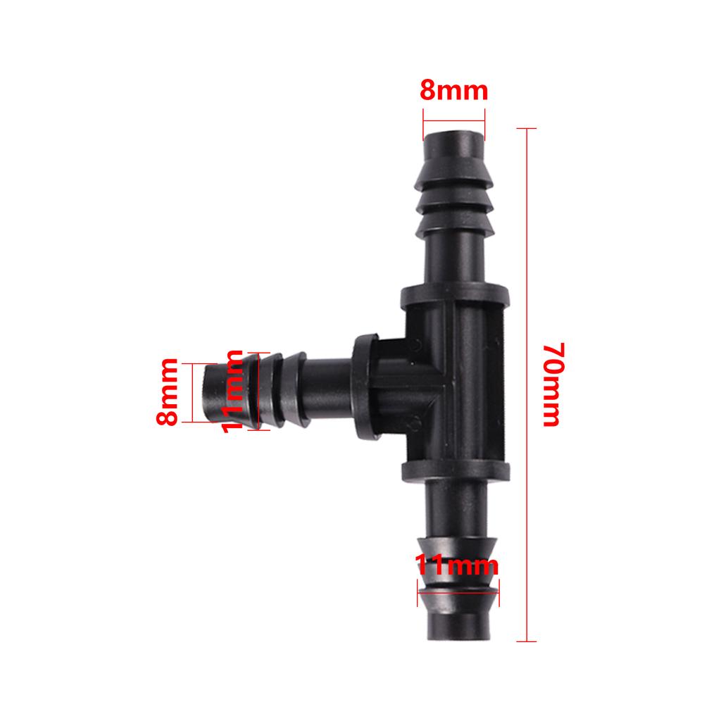 5Pcs 3/8" 1/4" Hose Barb Connector Irrigation Fitting Drip Irrigation Barb Coupling 8/11mm 4/7mm Tubing Joint Water Tank Adapter