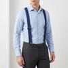 With 3 Gripper Clasps Work Suspenders 3.8cm Wide Elastic Pants Braces  Suit Accessories
