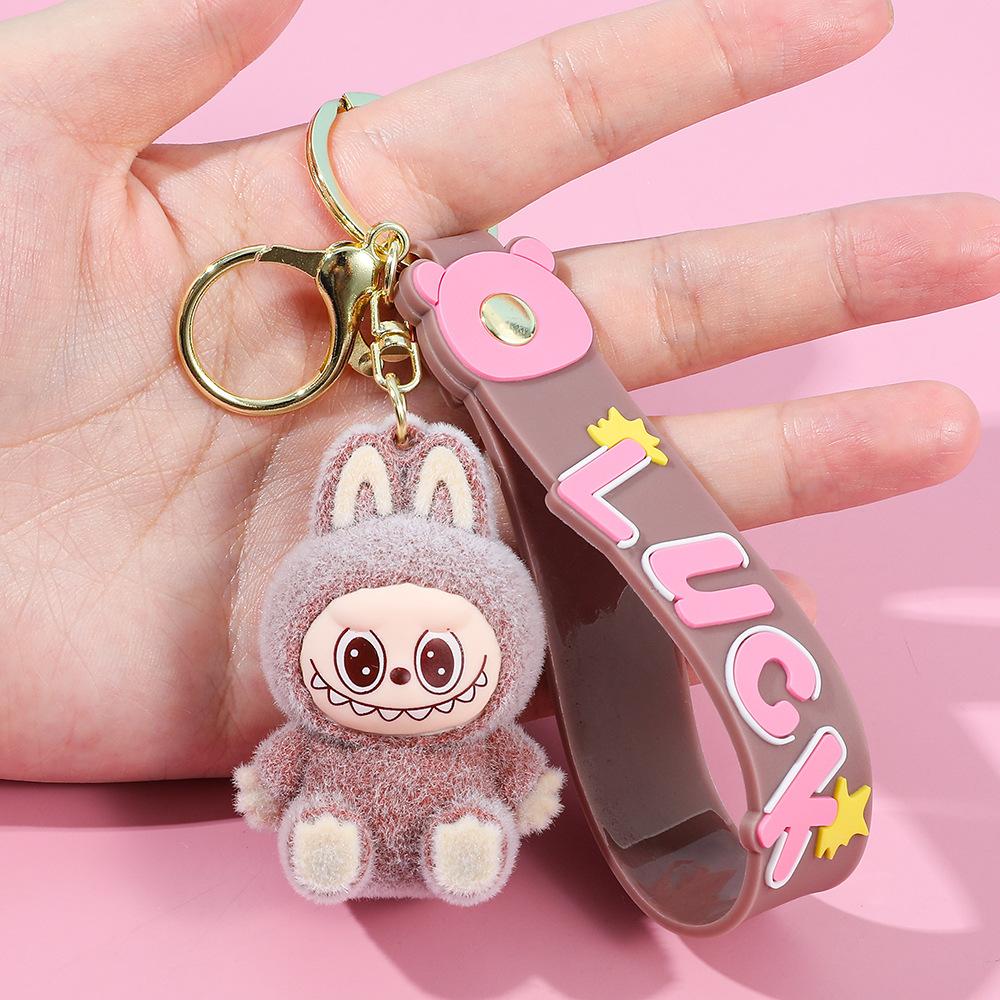 Labu Cloth Keychain 1PCS Plush Toys Cartoon Bucktooth Boy Boy Schoolbag Pendant Car Key Chain Small Gifts