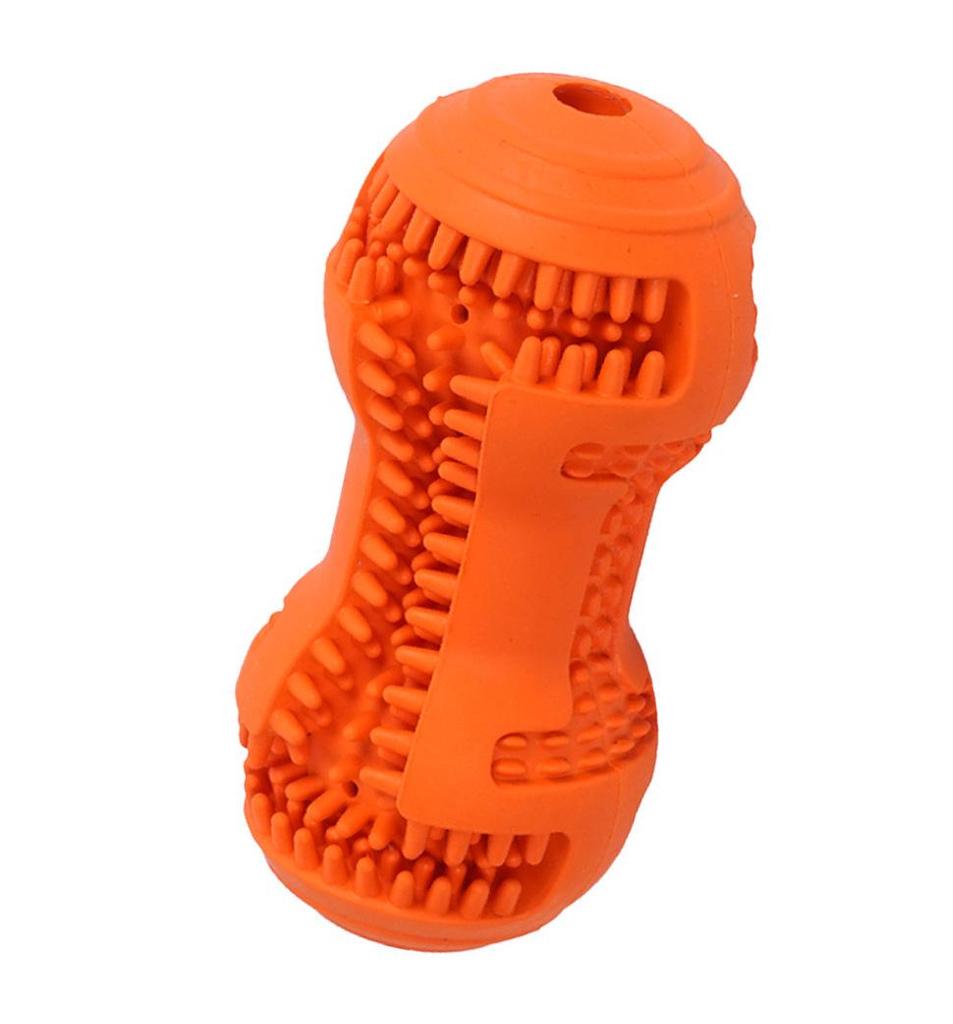 Pet Dog Teething & Cleaning Rubber Toy - Interactive Boredom Relief & Educational Stick.