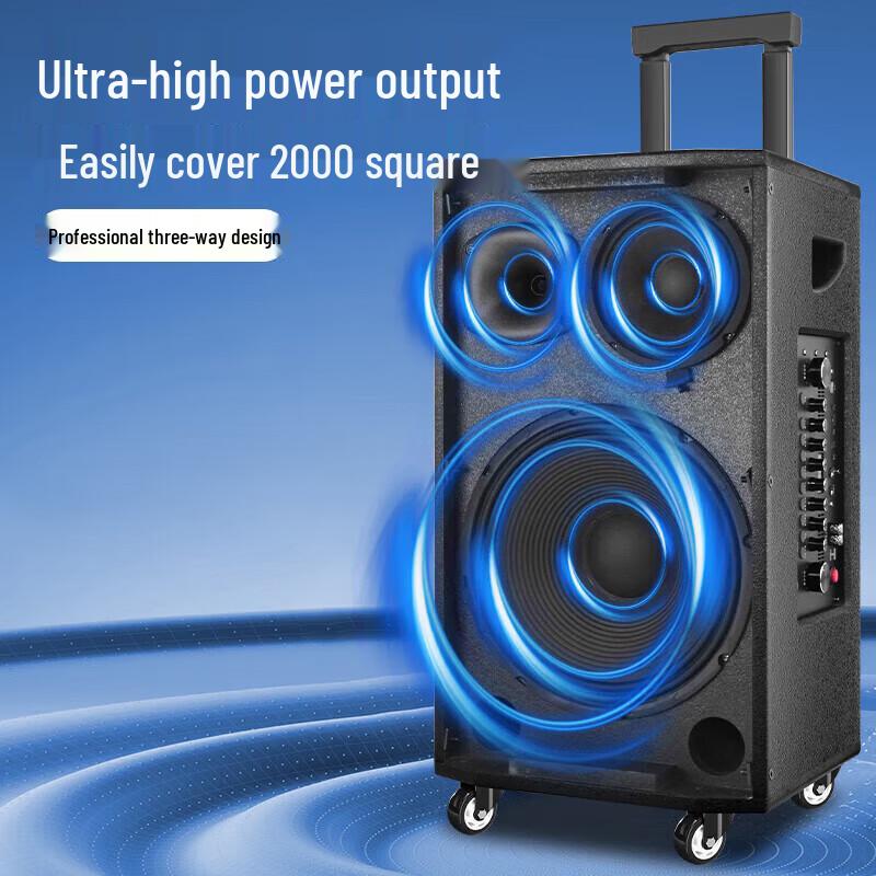 SAST Portable Karaoke Bluetooth Speaker with Dual Microphones CN plug (adapter included)