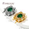 18K Gold Plated Inlaid Green Crystal Clasps For Jewelry Fasteners For Bracelets,Safety Clasps Accessories DIY Necklace Findings