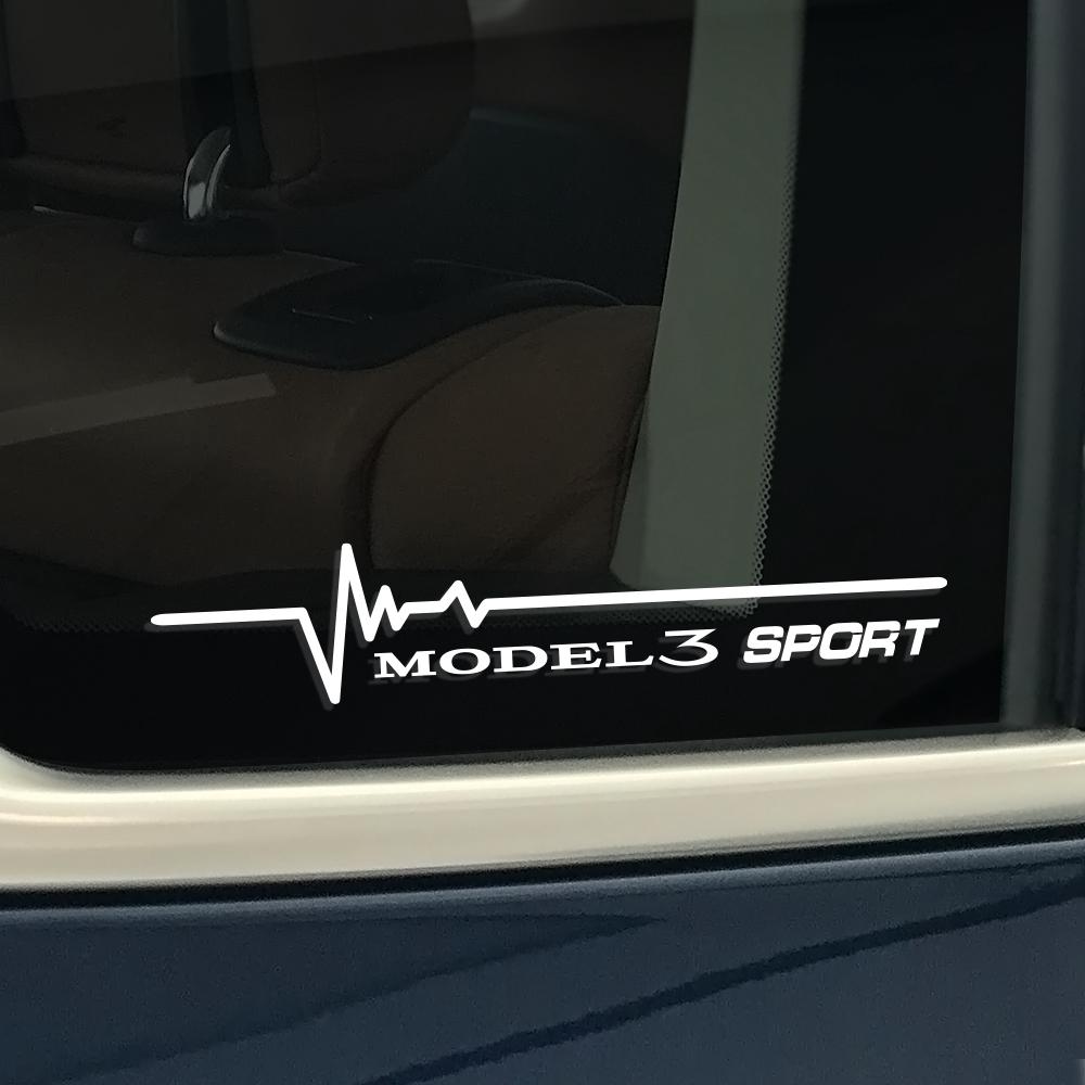 

For Tesla Model 3 X S Y Car Side Window Lightning Decorative Styling Sticker Auto Reflective Decals Exterior Styling Accessories Colorful Laser