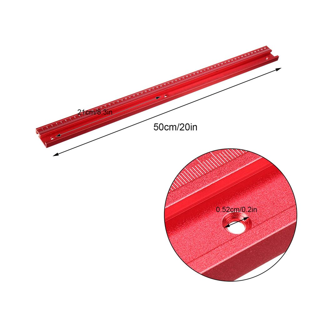 T Slot Miter Track with Scale 45 Type Aluminum Alloy T Slot Miter Track for Router Table Tablesaws And Bandsaws