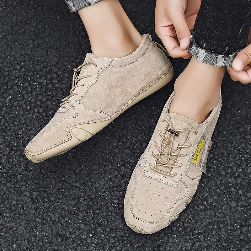 Genuine Leather Shoes Men Casual Shoes Large Size 38-46 Comfortable Driving Shoes Moccasins Men Loafers