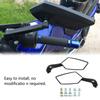 2 pcs Set Motorcycle Black l bar & R Bar Retro Side Rearview Mirror