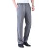 Men's Ice Silk Linen Straight-Leg Pants