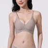 Wavy Edge Push Up Bra Backless Women Jelly Bras Low Cut Sexy Plunge Brassiere Open Back Wedding Underwear Invisible Seamless Deep V Lingerie