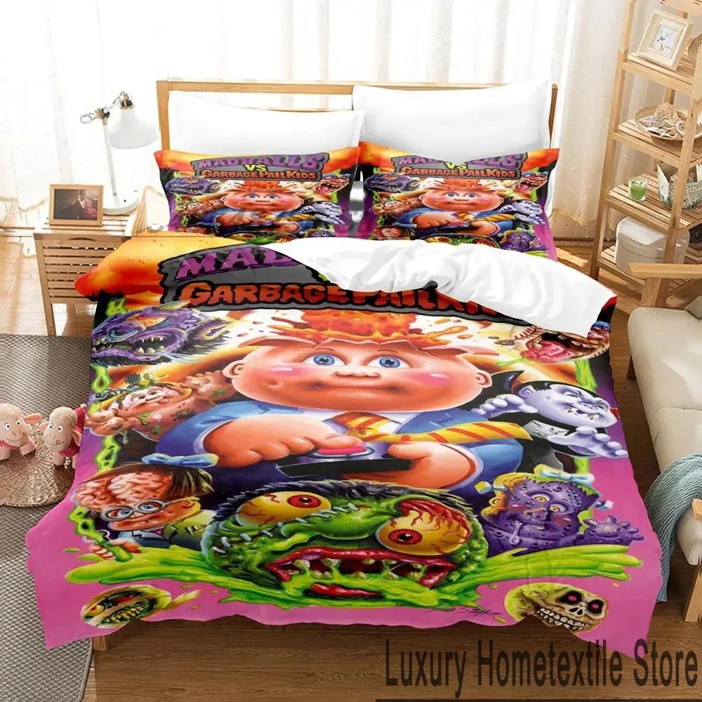 3D Tisk Povlečení Garbage Pail Kids Chlapci Dívky Velikost Twin Queen King Přikrývka Polštářový povlak Postel chlapci Dospělý