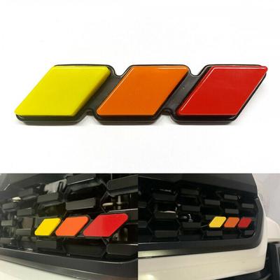 3-color Car Modification Car Stickers Auto Logo Decoration Sticker For Toyota Tacoma 4 Runner Tundra Tri-color 3 Grille Badge