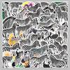 50 Sheets of Cute Zebra Cartoon Animal Stickers: Waterproof for Kids' Diaries, Phone Cases, and Luggage Decoration