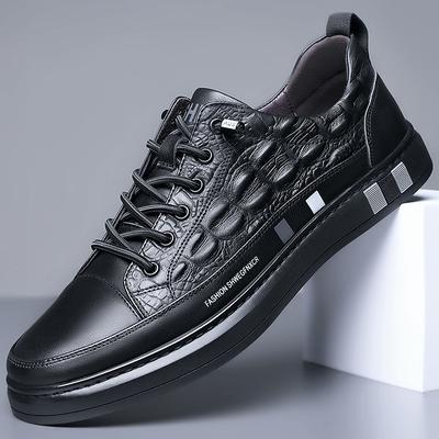 Luxury Handmade Mens Casual Shoes Fashion High Quality Sneakers New Designer Lace Up Walking Shoes for Men Business White Shoes