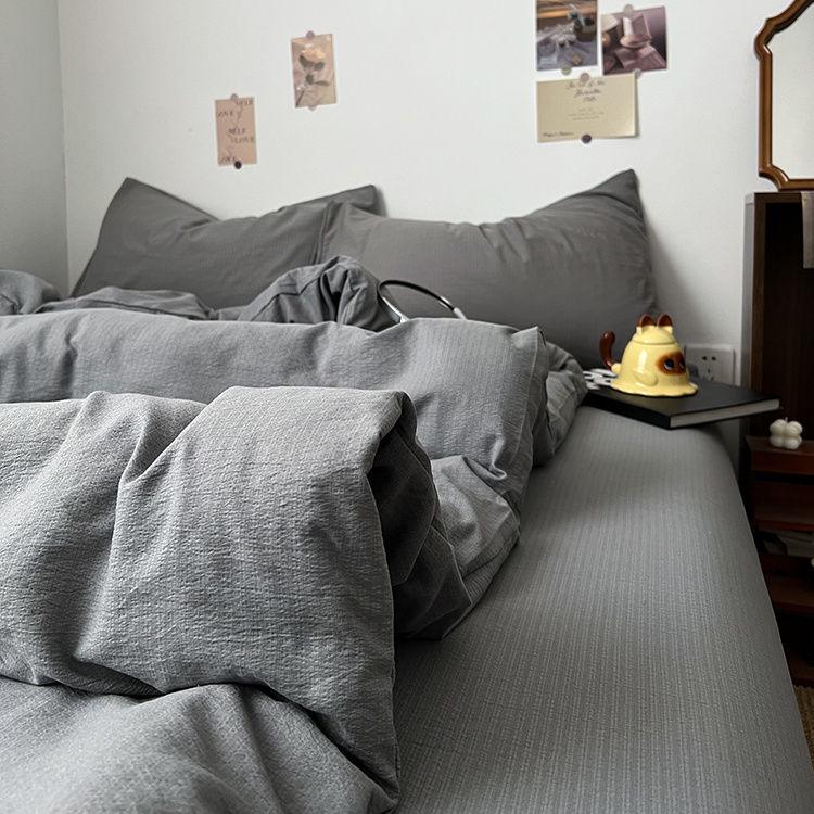 G5Zins Super Weiches Doppel-Gaze Bettwäsche-Set - Bettbezug & Laken - Für Alle Jahreszeiten, Perfekt für Studentenwohnheime.