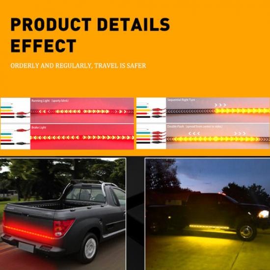 12V LED Light Tailgate Bar Strip Turn Singal Brake Reverse Tail Warning Lamps