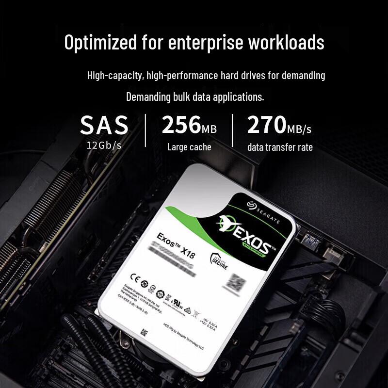 Seagate Exos X18 12TB Enterprise SATA Hard Drive