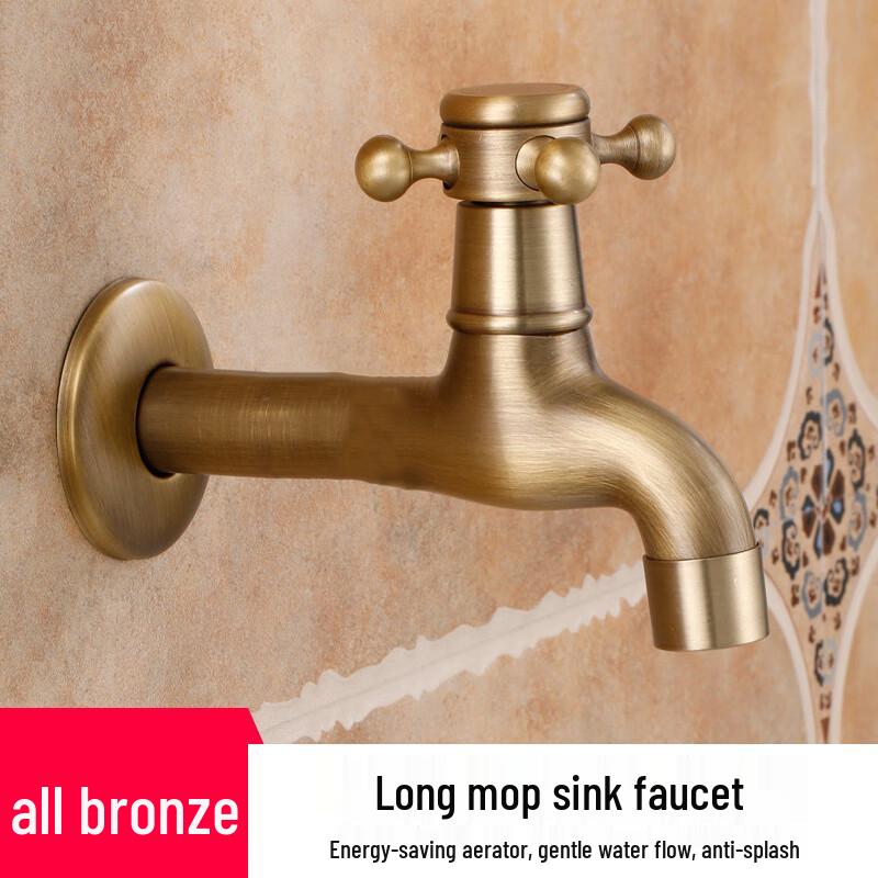 Retro Brass Outdoor Single-Cold Faucet