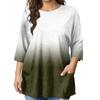 Blusa Estampada de Manga Corta de Moda para Mujer Tallas Grandes para un Look Elegante de Oficina y Casual