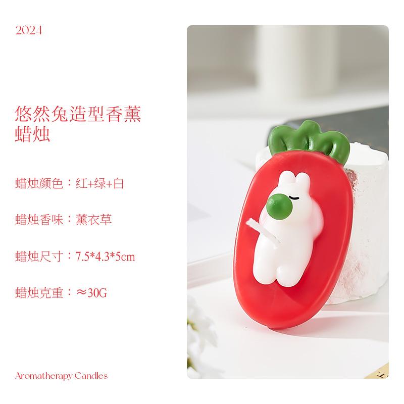1Pc Bear & Rabbit Natural Soy Wax Cartoon Doll Scented Candles Smokeless Aromatherapy Candles Home Fragrance Decor 1Pc