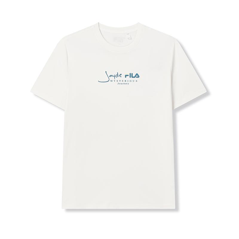 

Fila Мягкая и удобная классическая универсальная футболка Мужские топы Облако-Гриб-Белый F11M438116FWT XXL