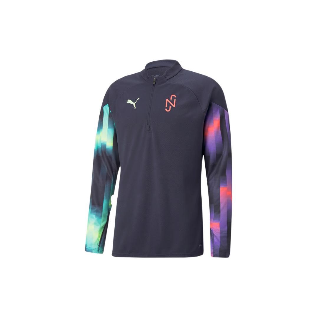 

Puma Logo Print Zip Fitness Top Men tops Black 605790-09 M