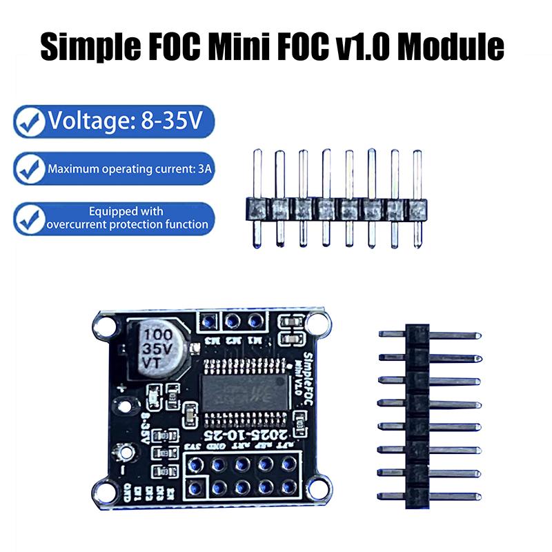 Simple Foc Mini Drv8313 Module Dc Brushless Motor Driver Board Svpwm Control Dc 8-35V