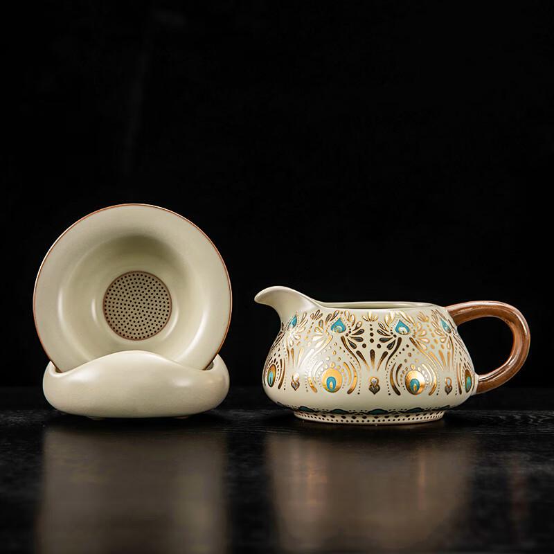 Ruyao Ceramic Tea Strainer & Fairness Cup 3-Piece Set