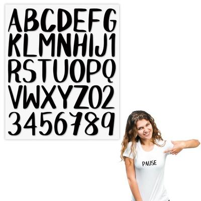 Parches de Letras Negras de 4,5 cm Para Ropa Mochila Jeans Estampado por Calor Apliques DIY Camiseta Pegatinas para Ropa Transferencia Termoadhesiva