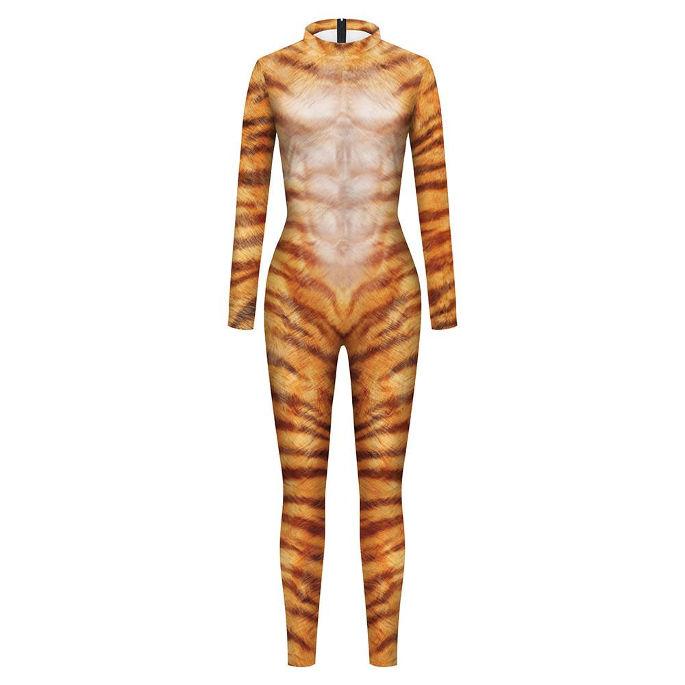 Halloween Animal Print Cosplay Suit For Women With Polyester Fabric For Costume Parties