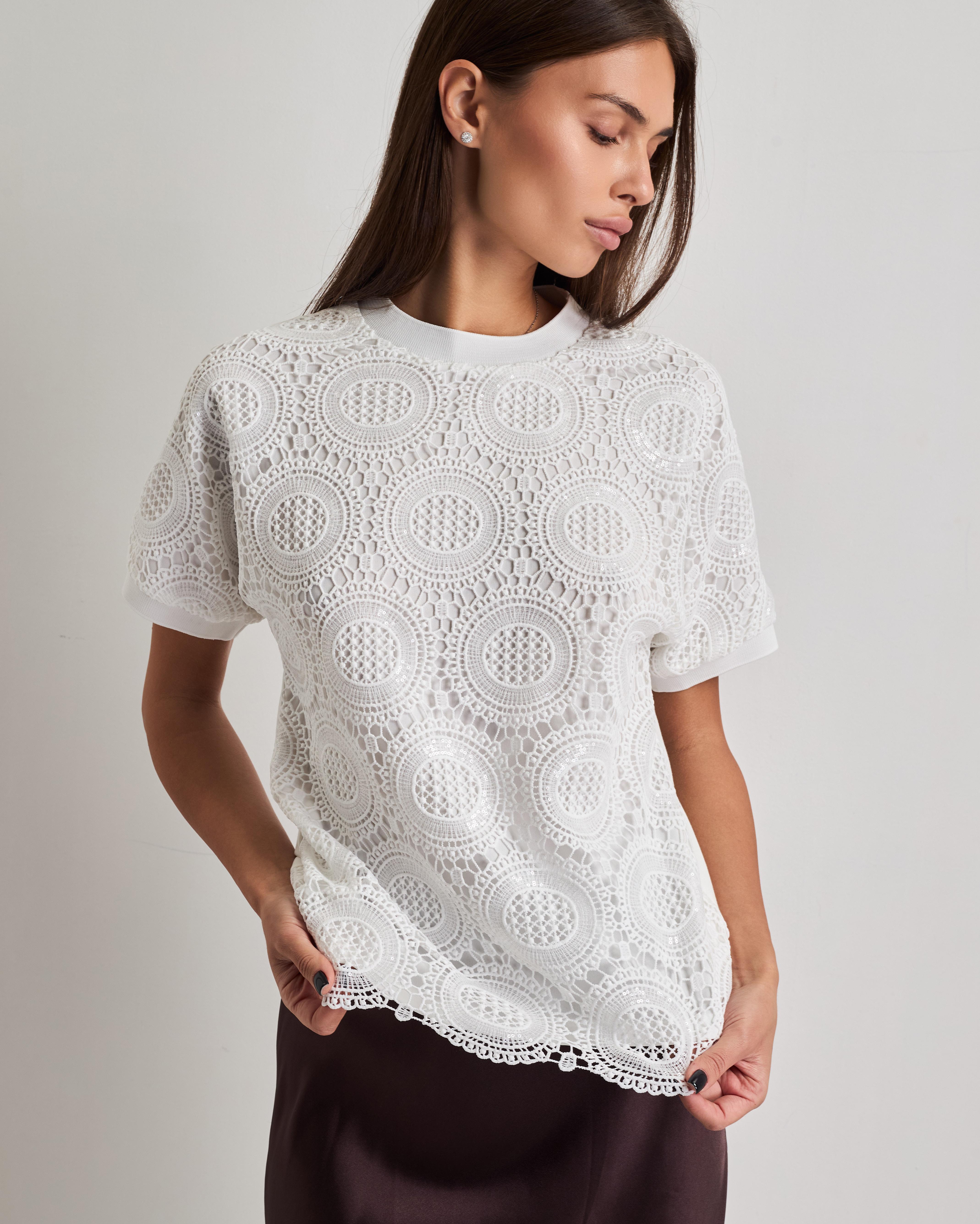 

Блуза жіноча CHERINA 12451 36 біла 42 коричневий