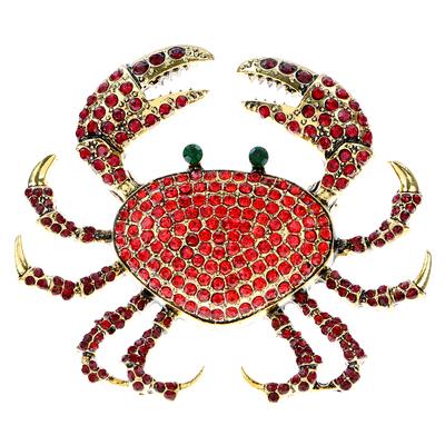 Neue Strass Krabbe Broschen Für Frauen Rot Farbe Neues Design Schöne Personalisierte Pin Party Schmuck Hohe Qualität