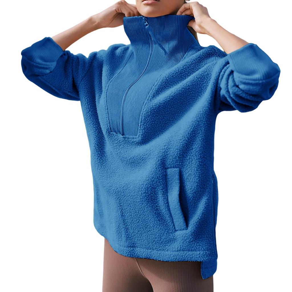 Neue Mode V-Ausschnitt Sweatshirts für Damen Langarm Leicht Herbst- und Winteroberteile