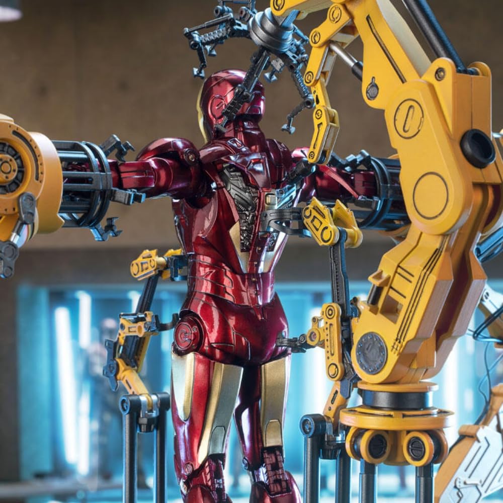 ZD TOYS Iron Man 2 Mark 4 MK4 Powered Suit with Mechanism, 1/10 Scale, Painted, Completed, Movable Figure