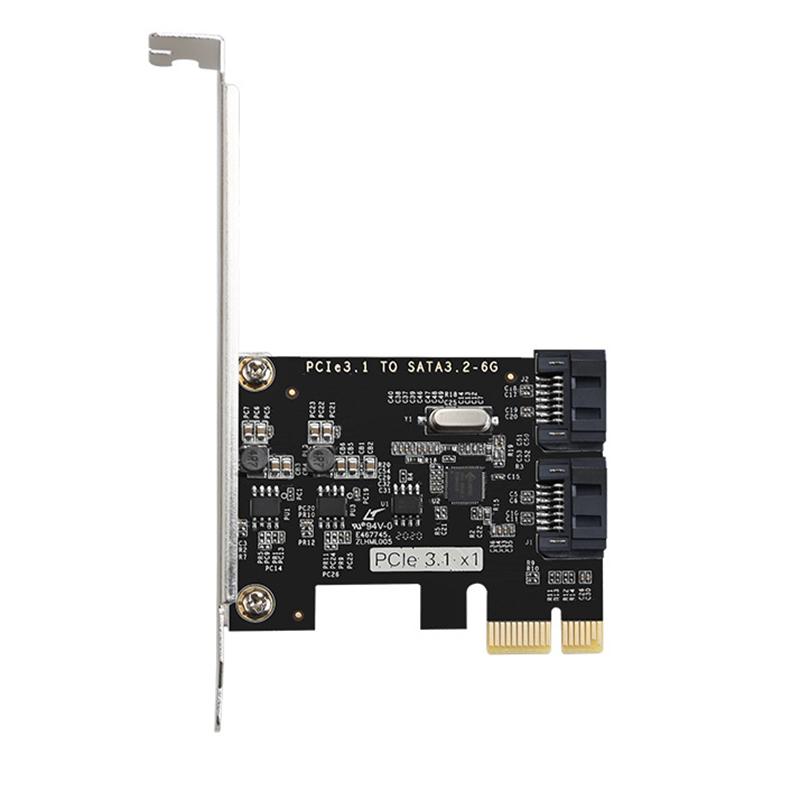 

TXB116 SATA Hard Drive Expansion Card PCI-E 3.1 to 2-port SATA 3.2 6Gbps Adapter Card (Chip: JMB582) As Shown A