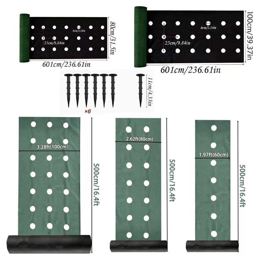 Double Layer Perforated Grass Proof Cloth Biodegradable Weed Control Ground Cover Courtyards
