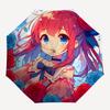 1pc Rose Garden Folding Umbrella Auto-Open Close, Portable Design, Iron Frame, Outdoor Use, Gift for Fans & Travelers, Suitable for Daily Use.L027