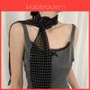 Silk Scarf Women Long Dot Pattern Breathable Ribbons For Autumn Style