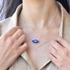 Natural Lapis Lazuli necklace Blue lapis necklace for women Lapis statement necklace Sterling silver handmade necklace Bridesmaid Gifts