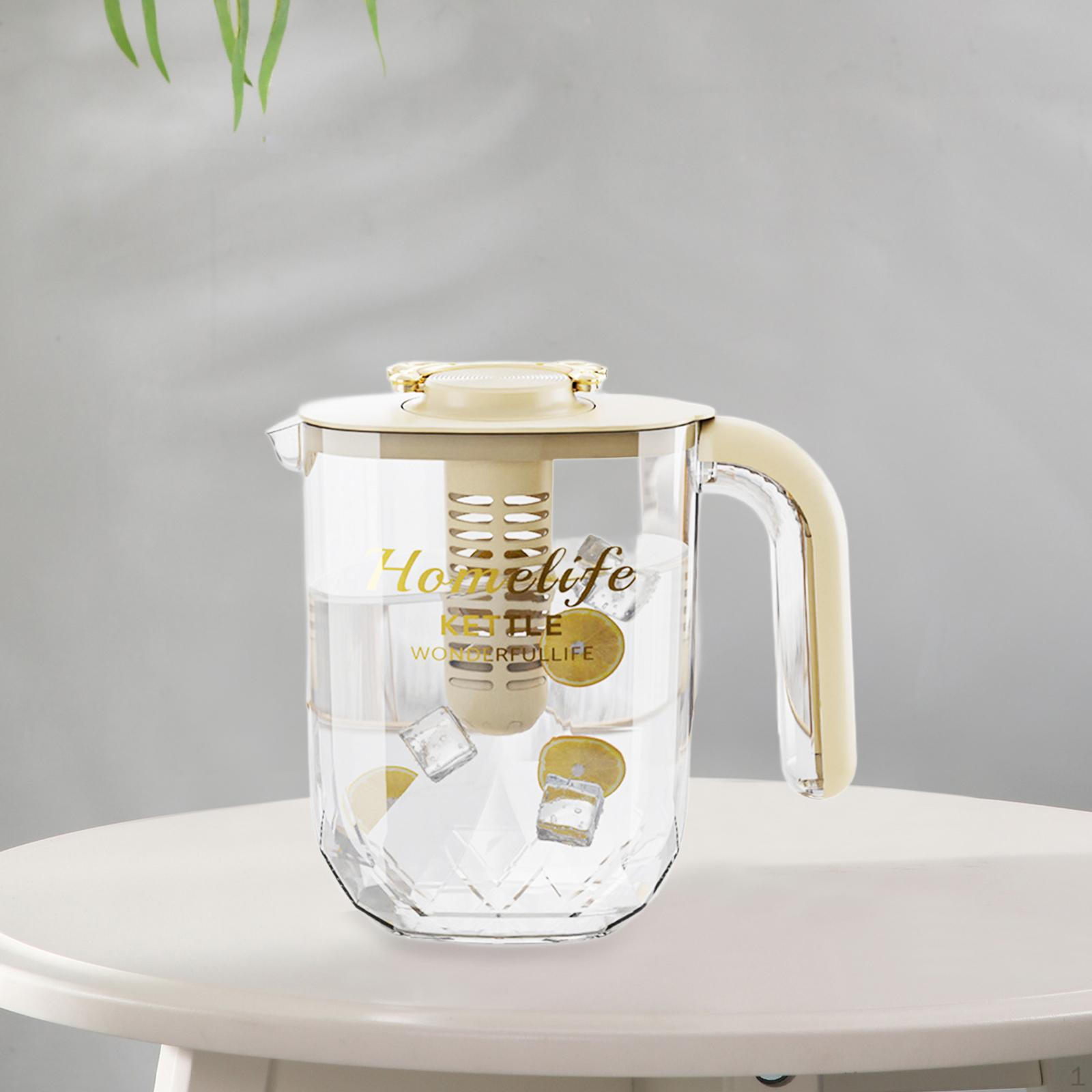 

Portable Water Jug with Lid And Handle for Easy Cleaning Serving бежевий