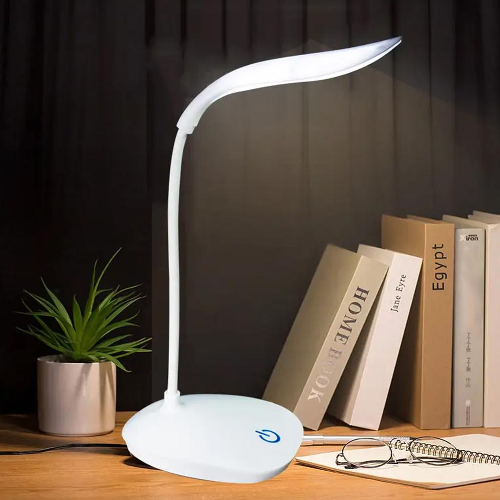 Portable USB Rechargeable Desk Lamp Touch 3 Modes Dimming Table Lamp Eye Protection For Office Bedroom Bedside Reading Light