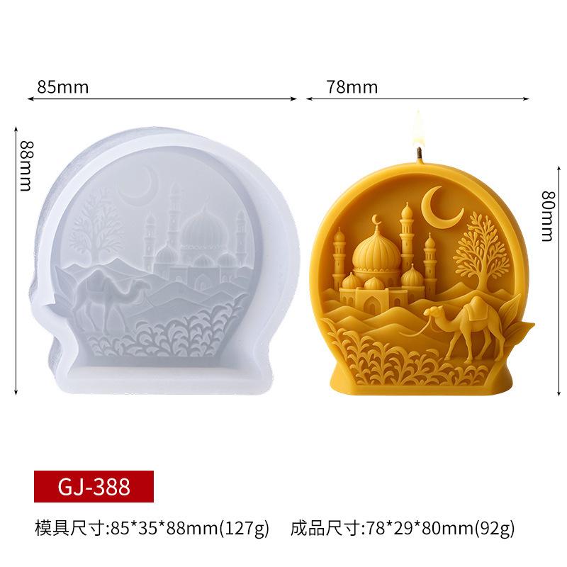 Креативная силиконовая форма для ароматической свечи в виде замка, набор для изготовления аромакамней и гипсовых поделок своими руками