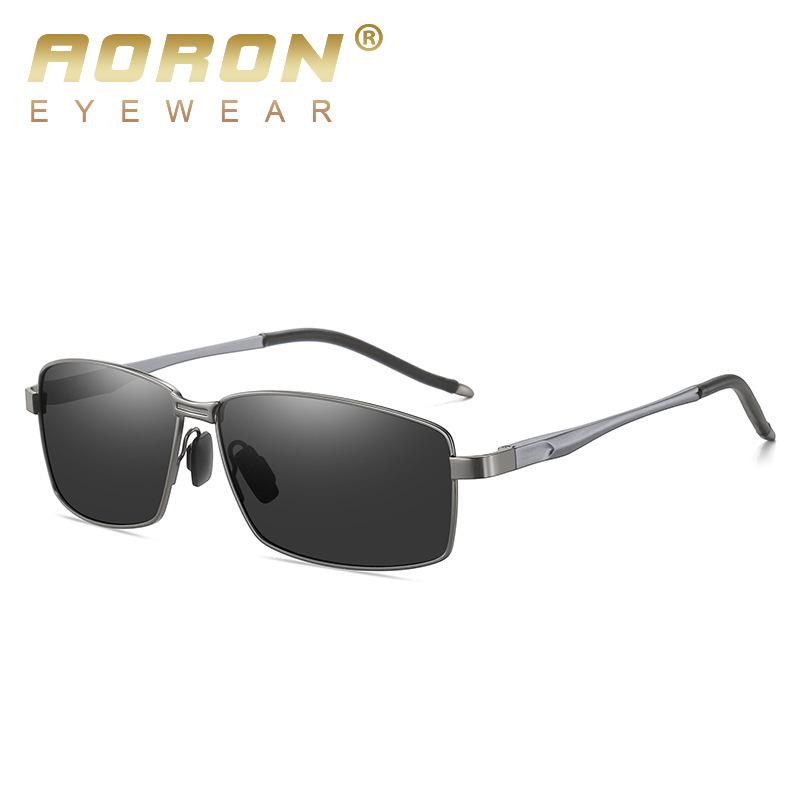 Fashion Polarized Sunglasses Men'S Driving Uv Protection Sunglasses Metal Color Changing Night Vision Sunglasses A770