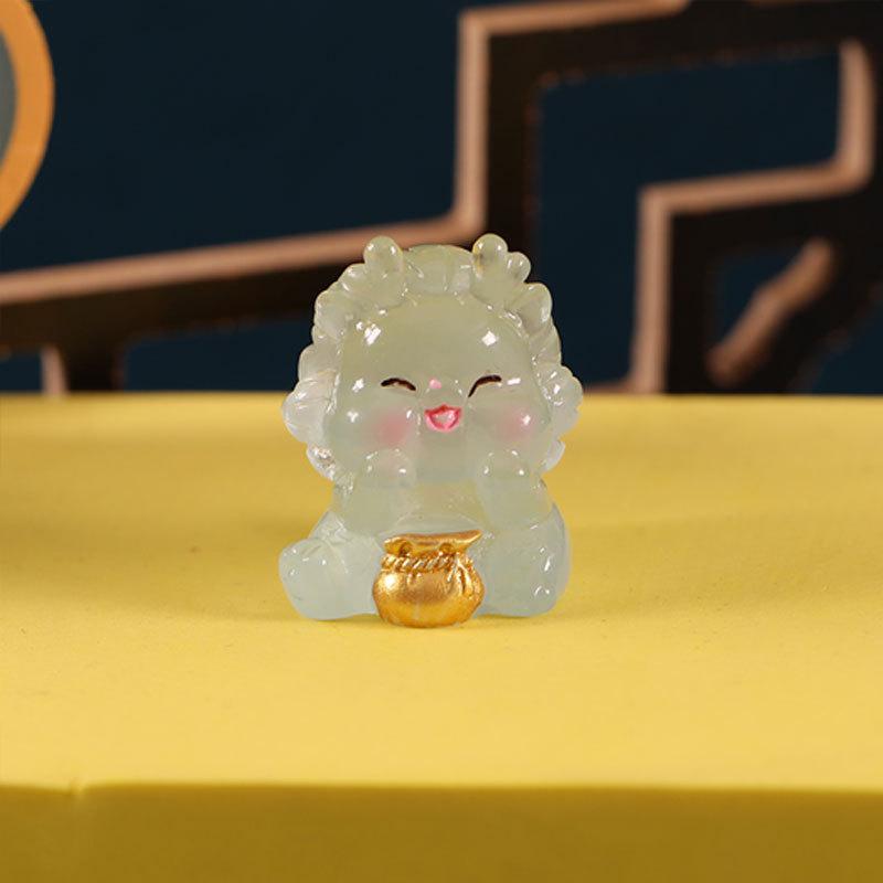 

Микропейзаж новогодний светящийся свет милый маленький дракон кукла фигурка ювелирные аксессуары зодиак год дракона автомобиль настольный орнамент