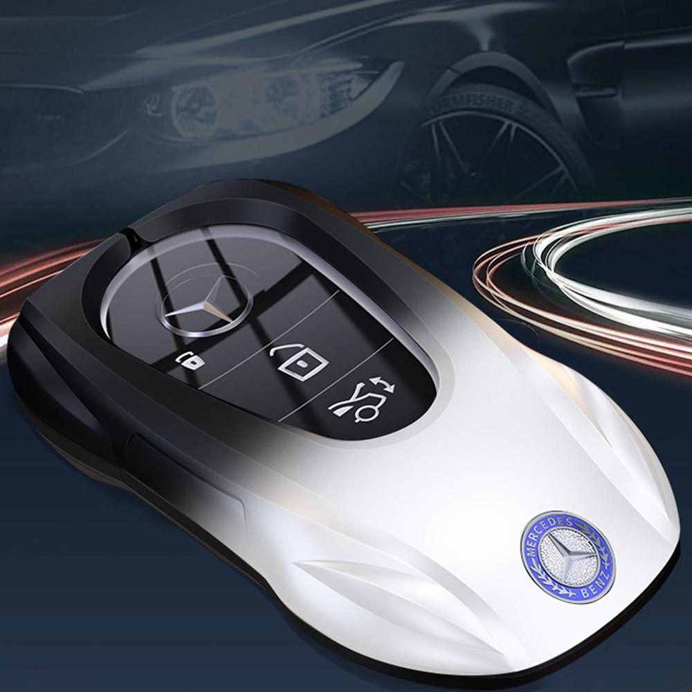 Fashion Ziny Alloy Car Key Case Cover Shell for Mercedes Benz AMG A B C E S Class W204 W205 W210 W212 W213 W176 W463 GLC GLB GLE