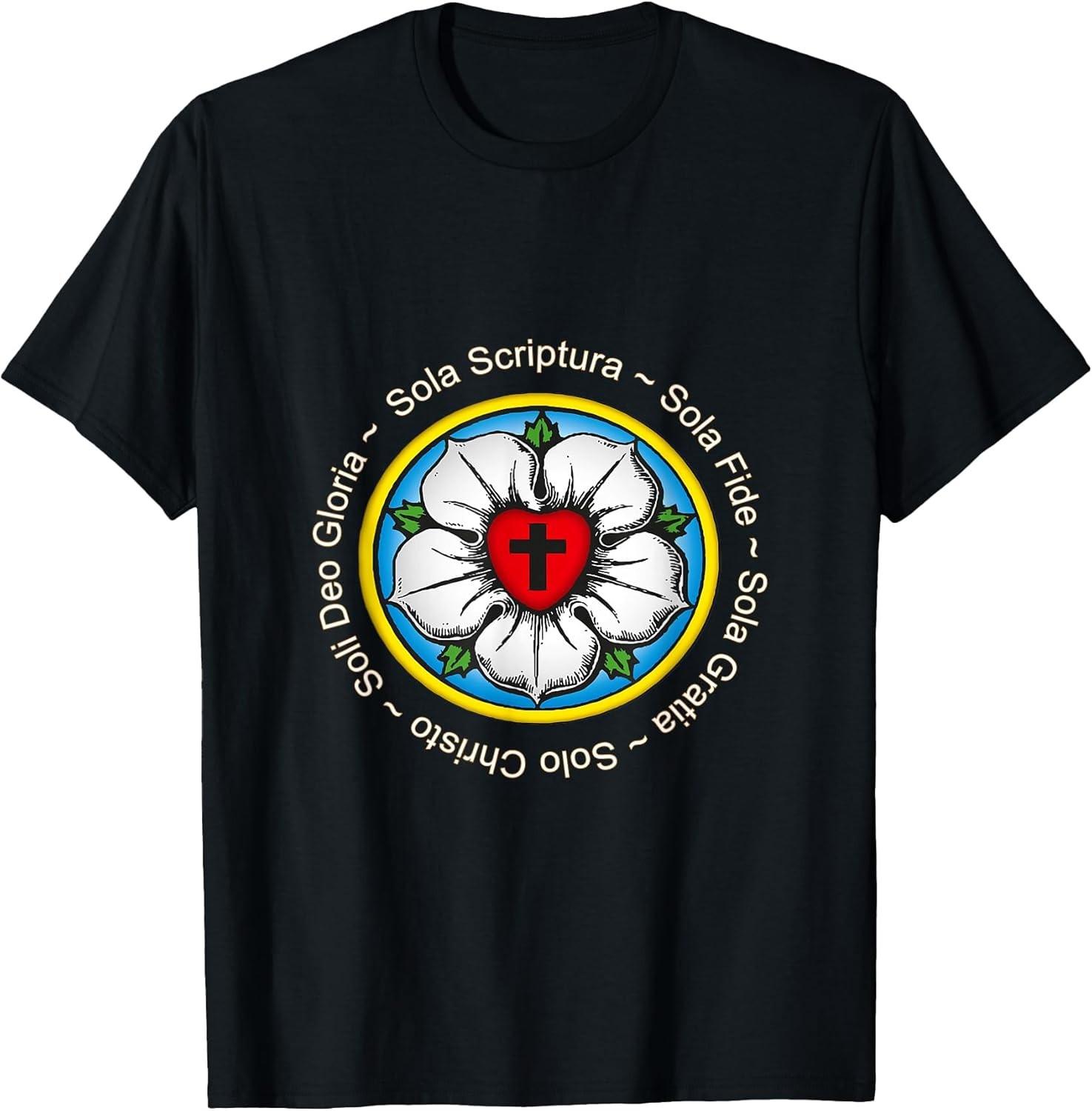 NEW LIMITED! Luther Rose Lutheran Reformation Gift Tee - MADE IN USA XL