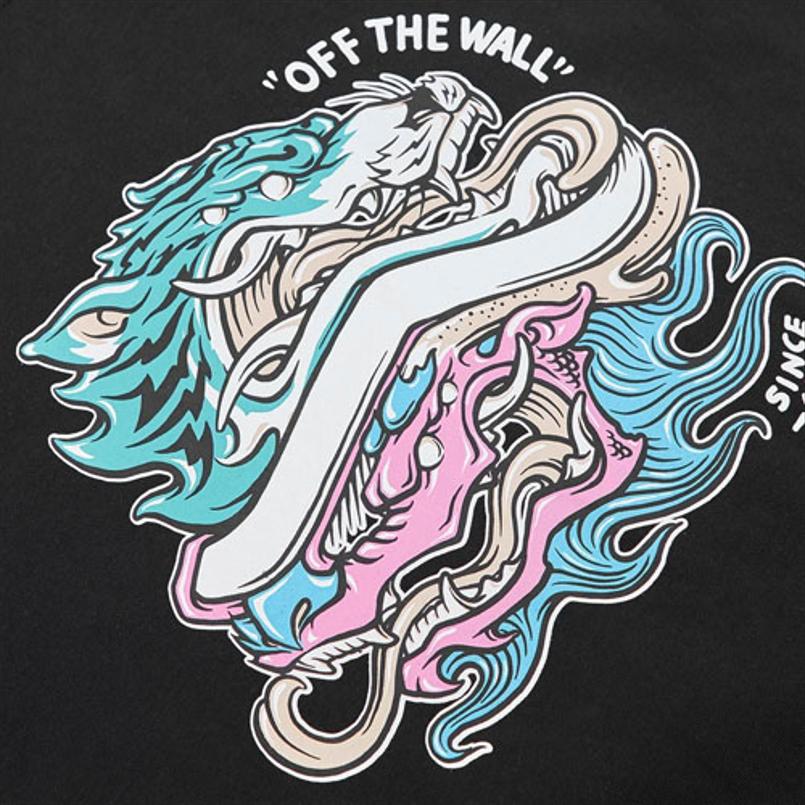 Vans Art Alliance Printed Sports Crew Neck Short Sleeve T-Shirt Men Tops Black VN0A3ZNOBLK