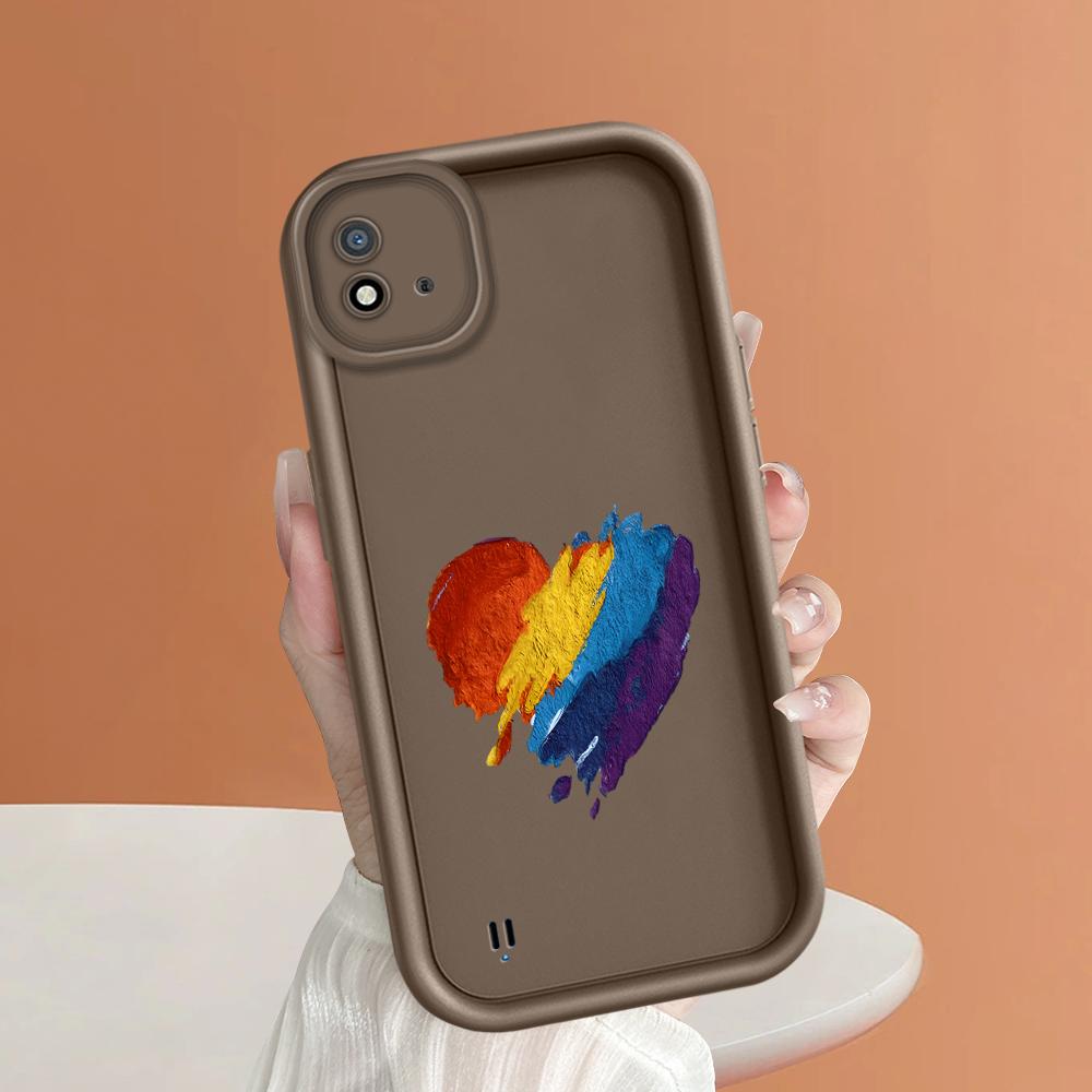 Weiches Silikon-Quadratleiter-Druckmuster-Telefongehäuse Vollständige Abdeckungskamera Stoßfestes Schutzgummigehäuse für OPPO Realme