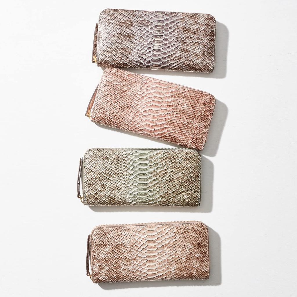 [VOICE] Align Women's Anaconda Diamantina Long Wallet, Made in Italy by Atema, featuring Cowhide Leather with Elegant Python Embossing, Perfect for