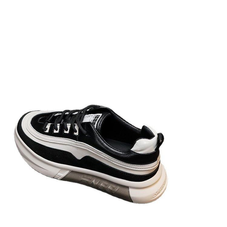 Sneaker Women's  New Rubber Soft Bottom Platform Shoes Color Matching Fashion Middle School Student Casual White Shoes Women