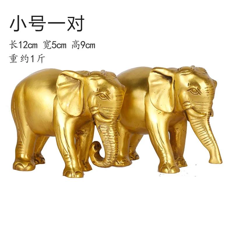 1 pair of metal elephant ornaments water absorbing elephant home decor living room decoration handicrafts opening gift