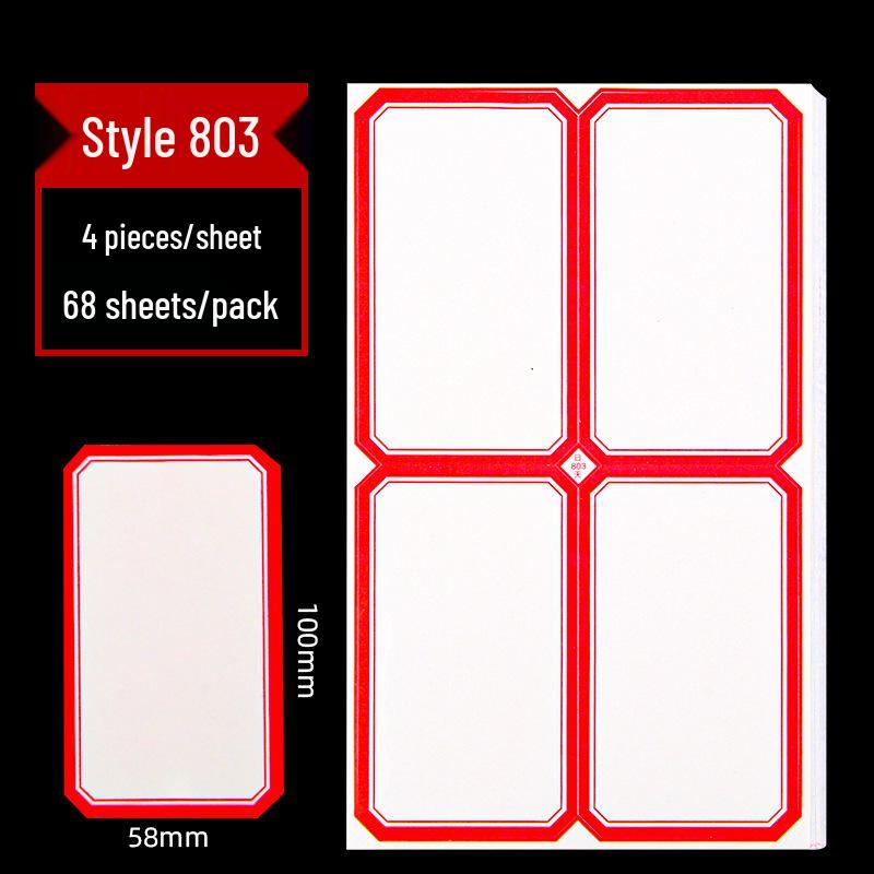 Büro Selbstklebende Handschriftliche Preisetiketten - 68 Blatt, Leicht ablösbare Papieraufkleber.